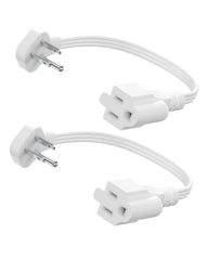 LitStar flat plug 1ft white outlet saver demonstrates space-saving design.