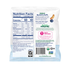 Little Bellies apple cinnamon puff close-up with natural ingredients