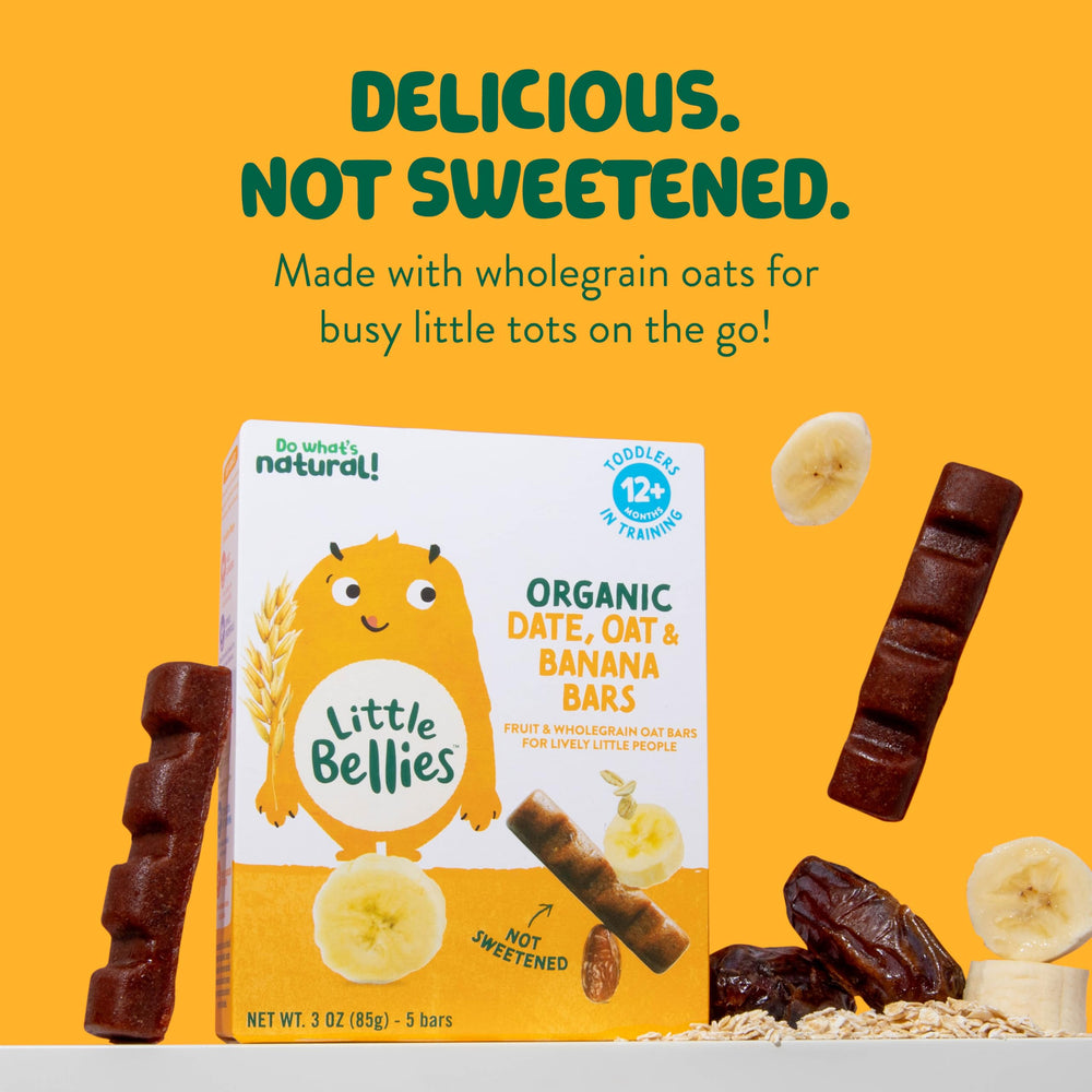 Little Bellies organic date-oat-banana bars serve as a wholesome energy boost