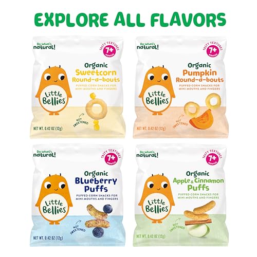 Little Bellies variety pack with blueberry and apple cinnamon flavors