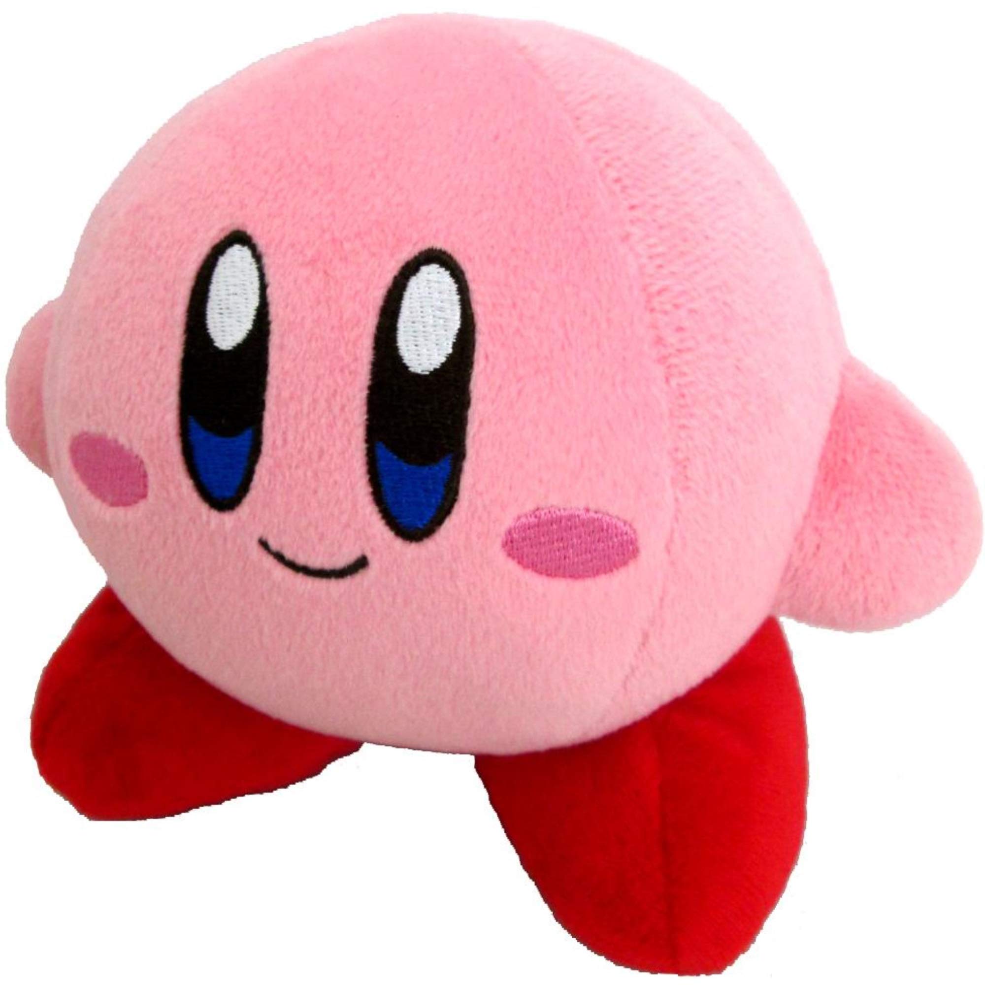 Little Buddy Kirby Adventure All Star plush side view highlights portable design for on-the-go fun.