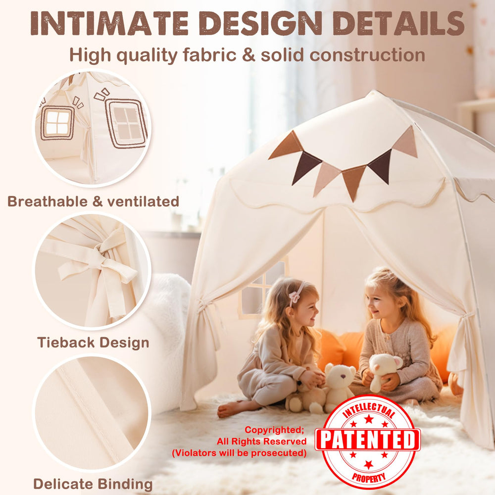 Little Dove foldable play tent ready for quick setup and transport