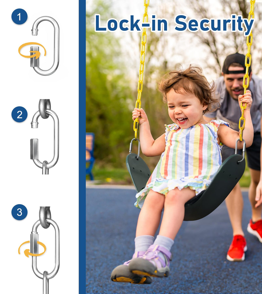 Little Dove quick-links buckles enable tool-free, secure installation