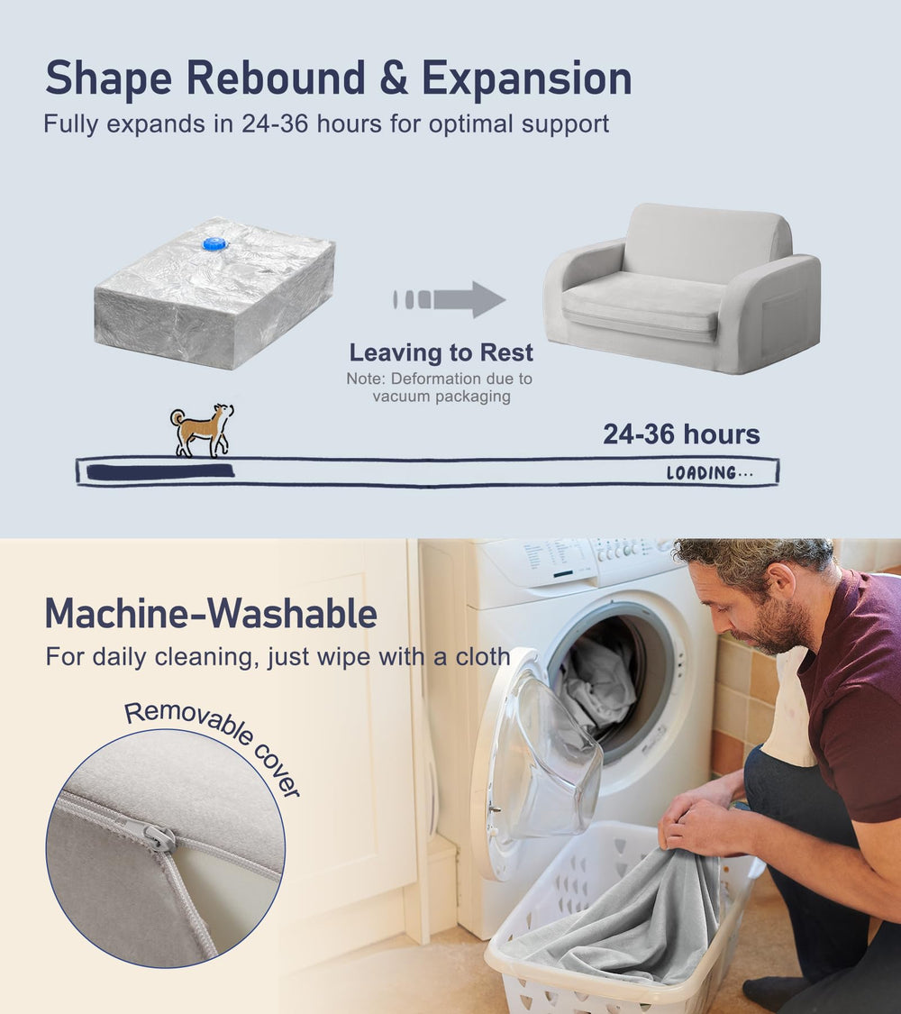 Little Dove removable cover simplifies cleaning after spills and messes.