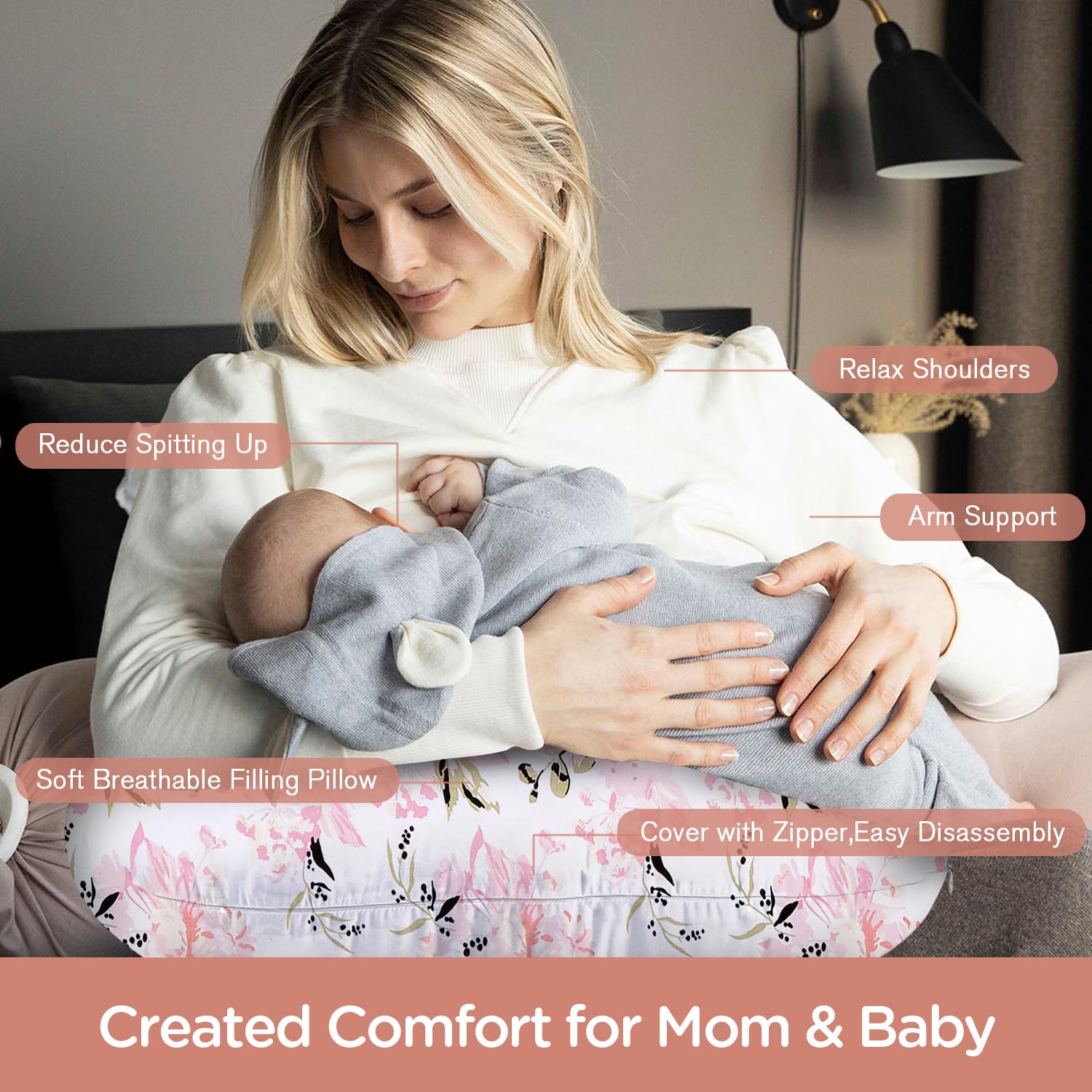 Little Grape Land pillow shows breathable filling for airy baby comfort.