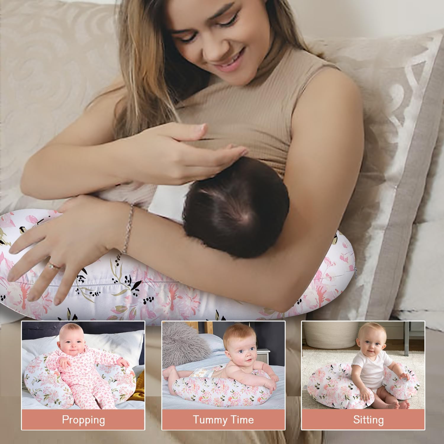 Little Grape Land pillow with extra-wide, firm design for stable support.
