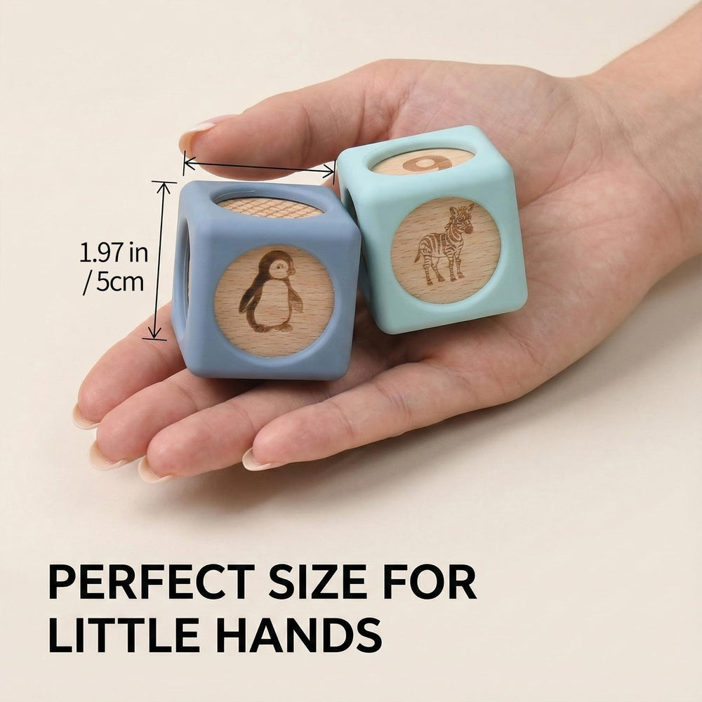Little Rawr color-rich blocks help with hand-eye coordination through open-ended play.
