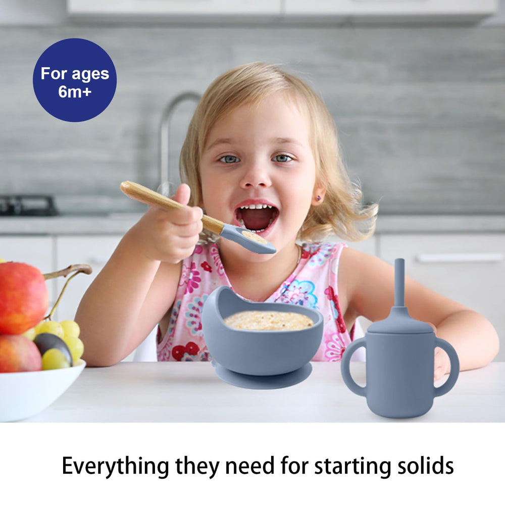 Little Rawr divided plate separates foods to support self-feeding practice