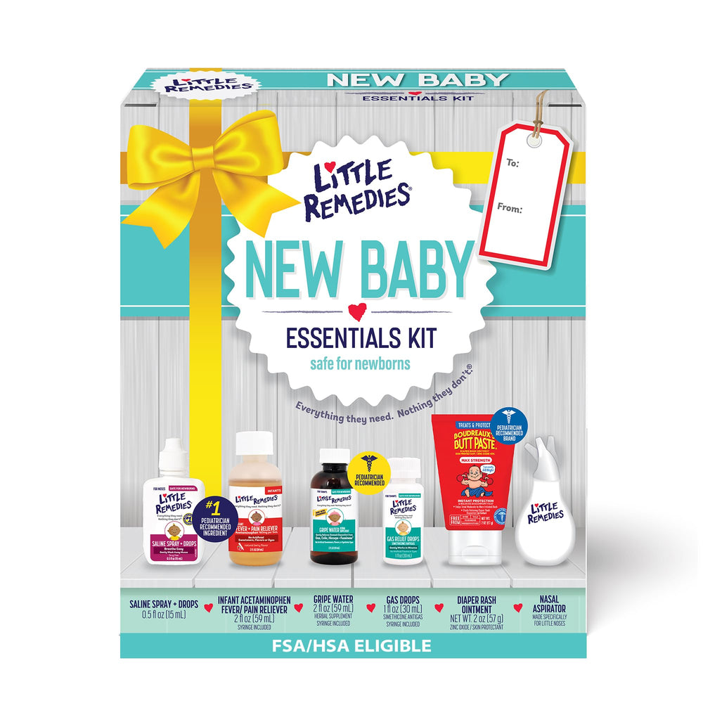 Little Remedies saline nasal spray eases congestion for newborns.