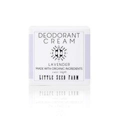 Little Seed Farm Lavender Deodorant Cream jar with smooth paste for all-day freshness.
