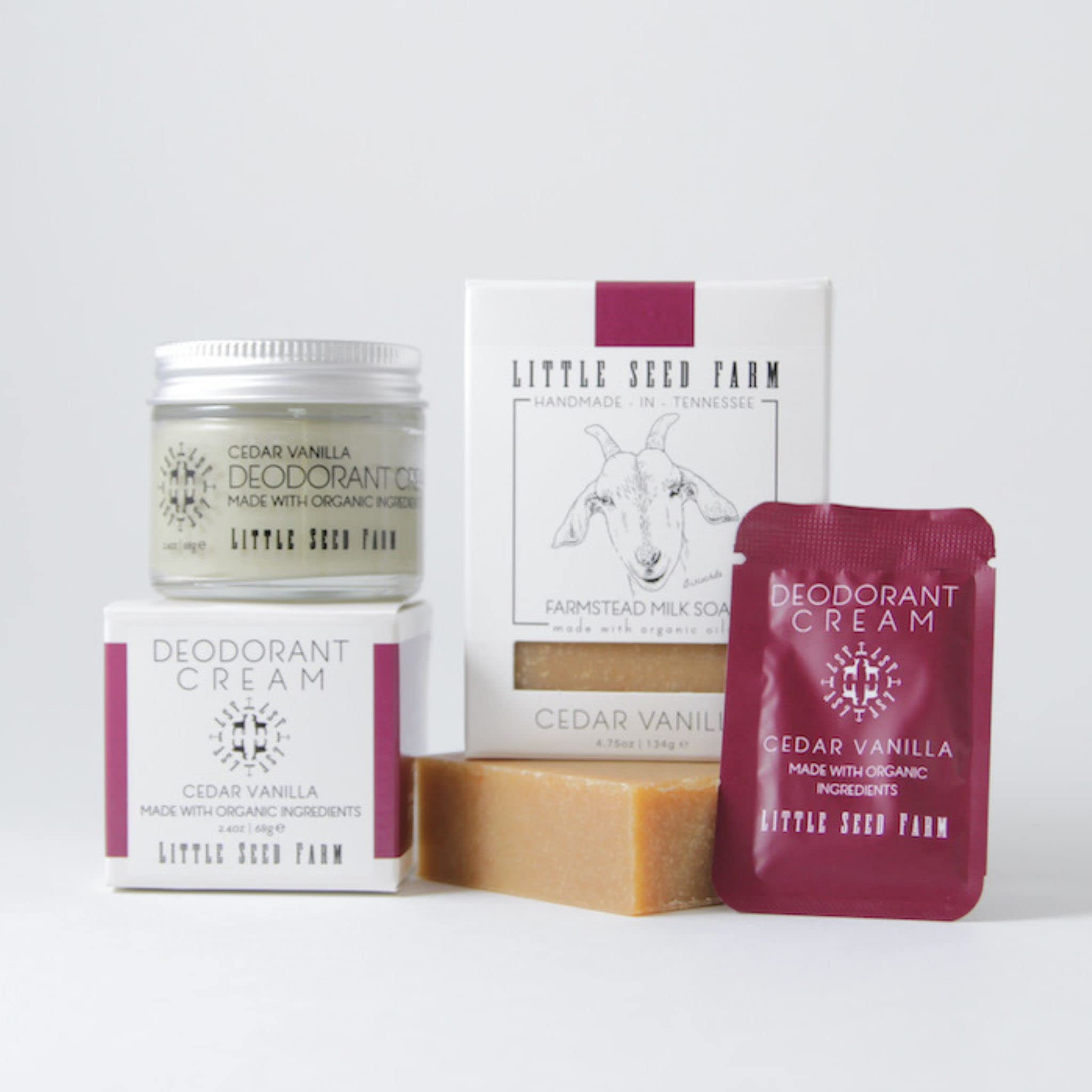 Organic, cruelty-free ingredients reflect GMO-free, gluten-free formulation.