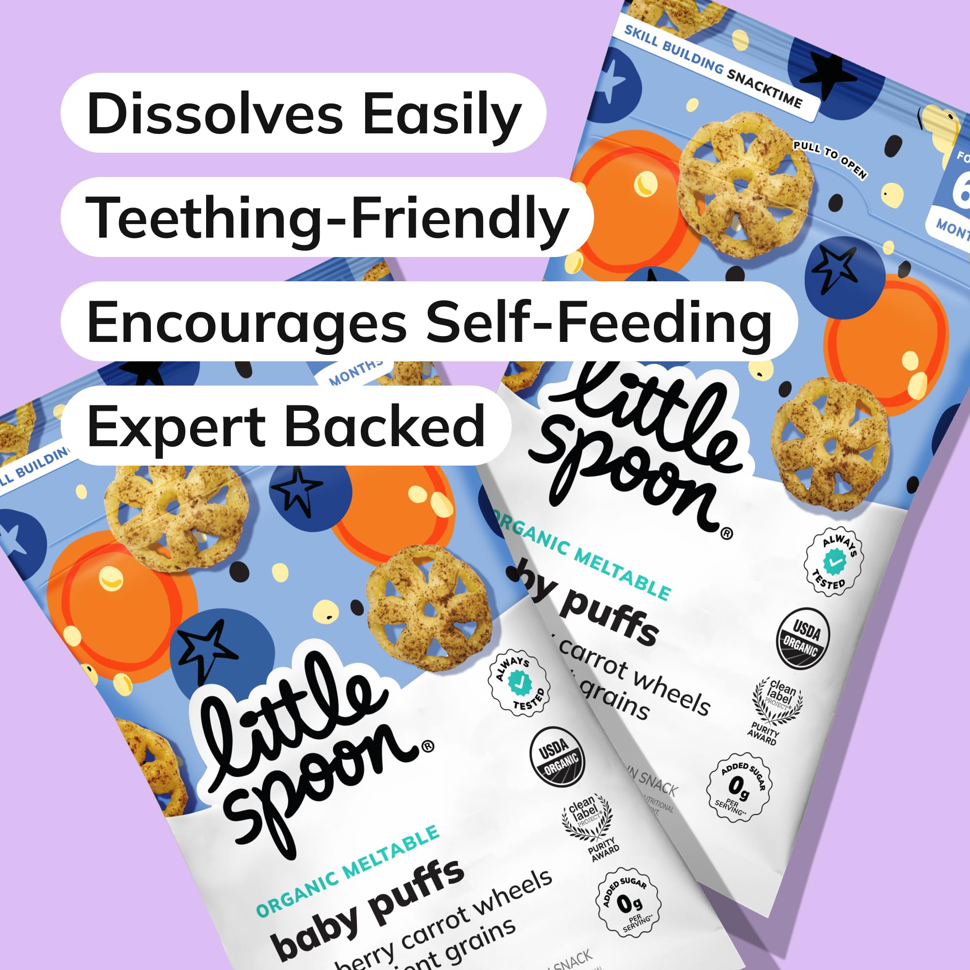 No added sugar badge on pack communicates a clean-label snack option.