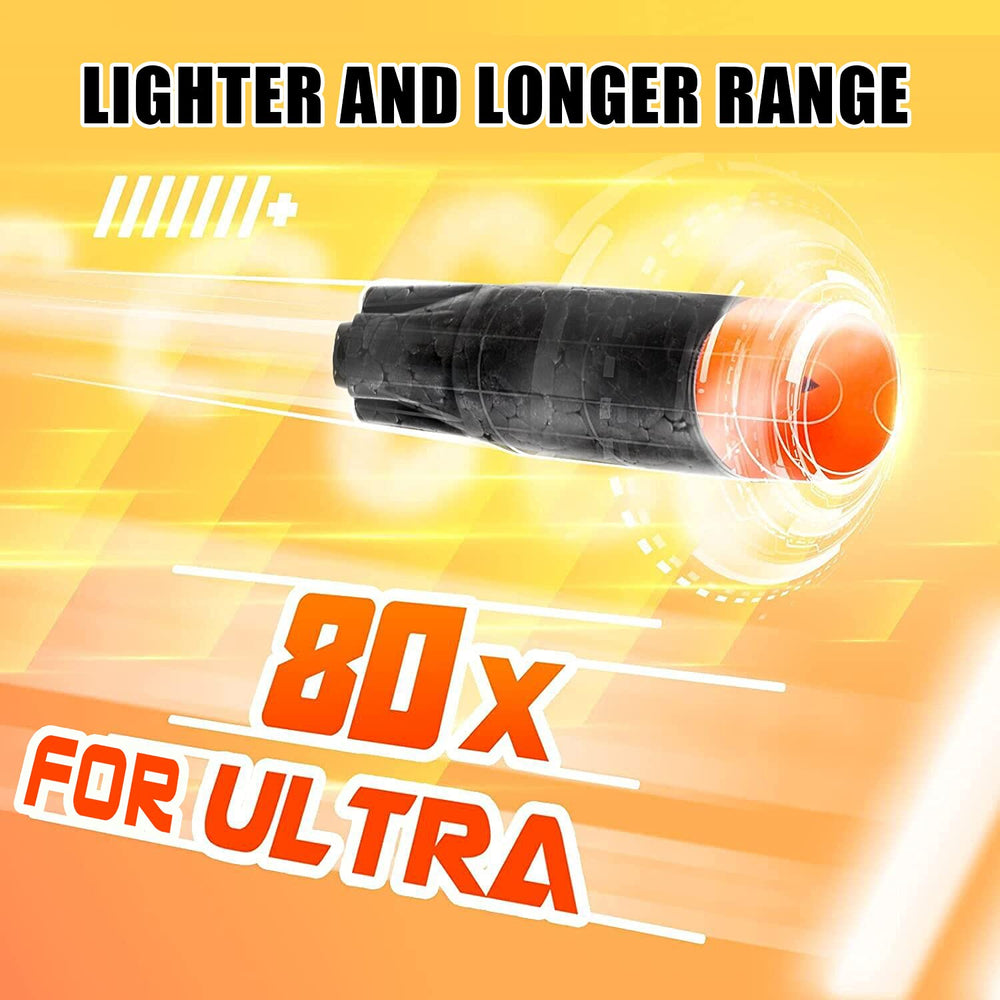 Little Valentine packaging: 80-count Nerf Ultra refill, black darts, great for back-up ammo