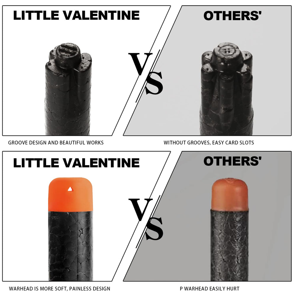 Little Valentine darts shown in Nerf Ultra blaster, compatible for seamless play