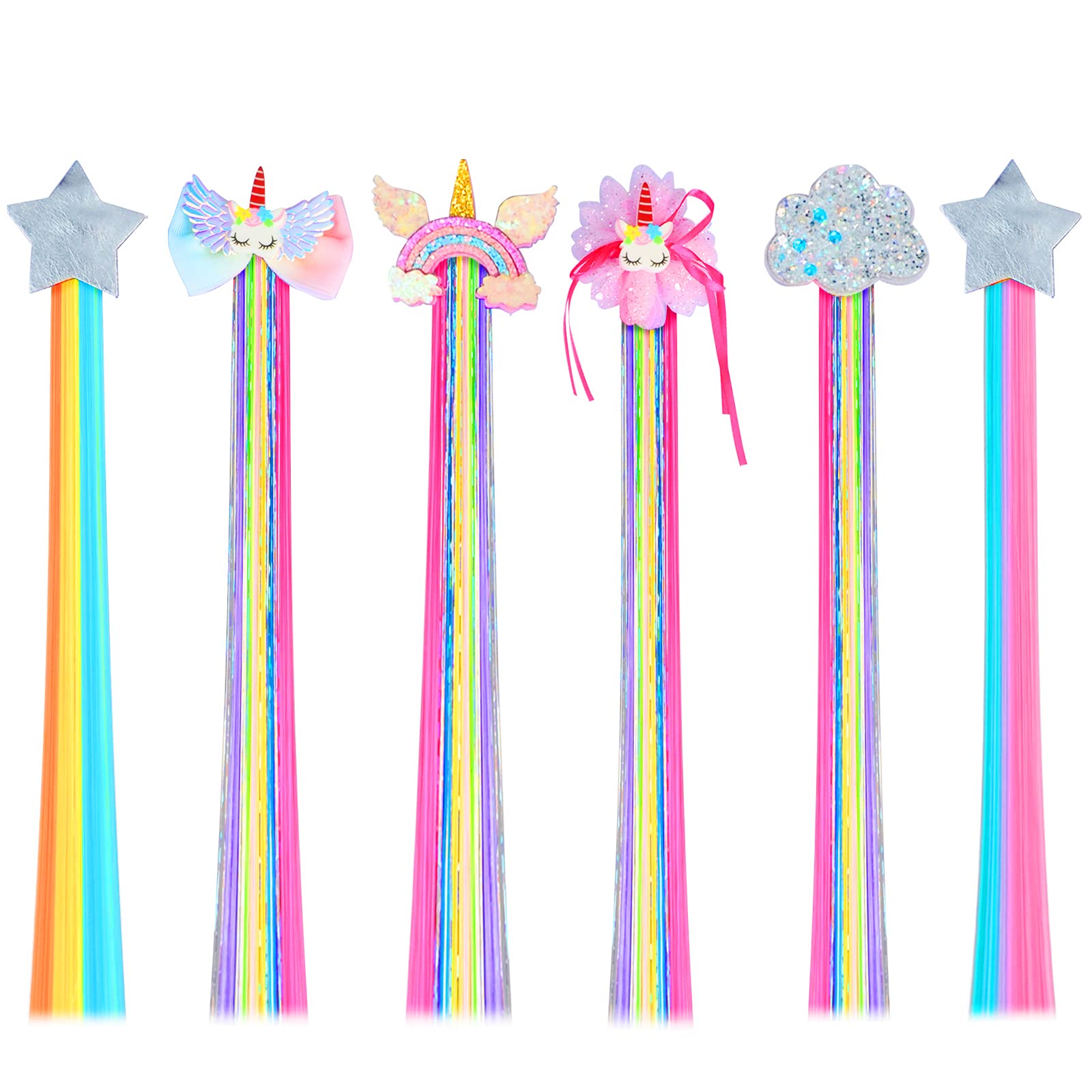 Little World rainbow hair clip designs add color and personality to everyday hairstyles.