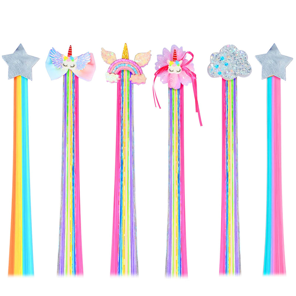 Little World rainbow hair clip designs add color and personality to everyday hairstyles.