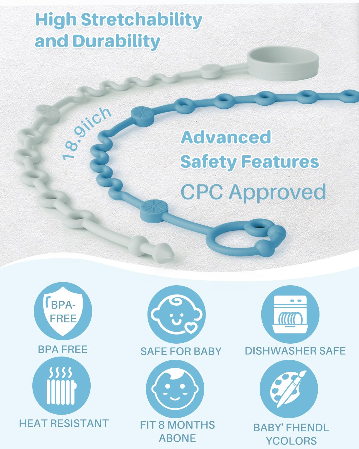 LittleHugs pacifier clip silicone keeps essentials within reach for on‑the‑go use.