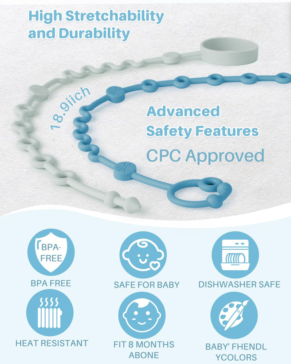 LittleHugs pacifier clip silicone keeps essentials within reach for on‑the‑go use.