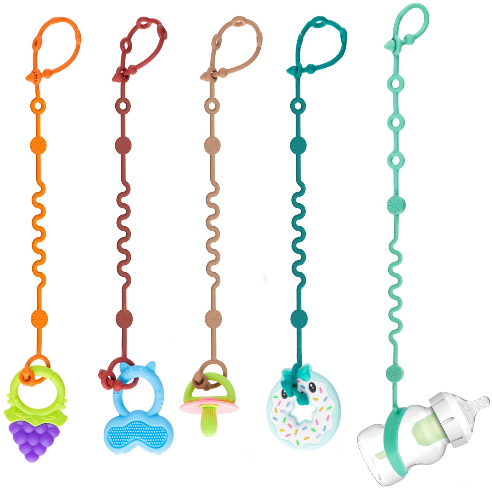 LittleHugs stroller toy strap securely attaches toys for travel.