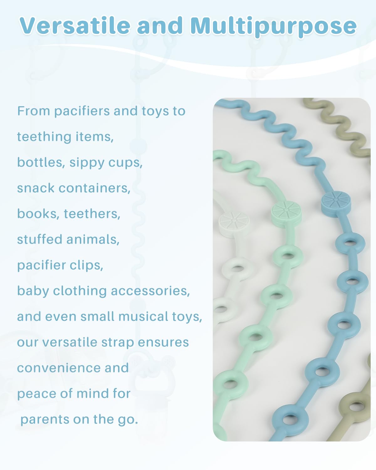 LittleHugs teether-strap set offers versatile options for toys and teethers.