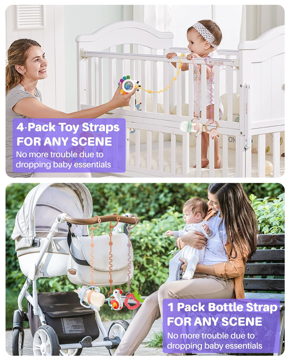 LittleHugs 6-piece set supports strollers, high chairs, and car seats.