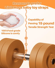 LittleHugs stroller strap orange keeps items within reach