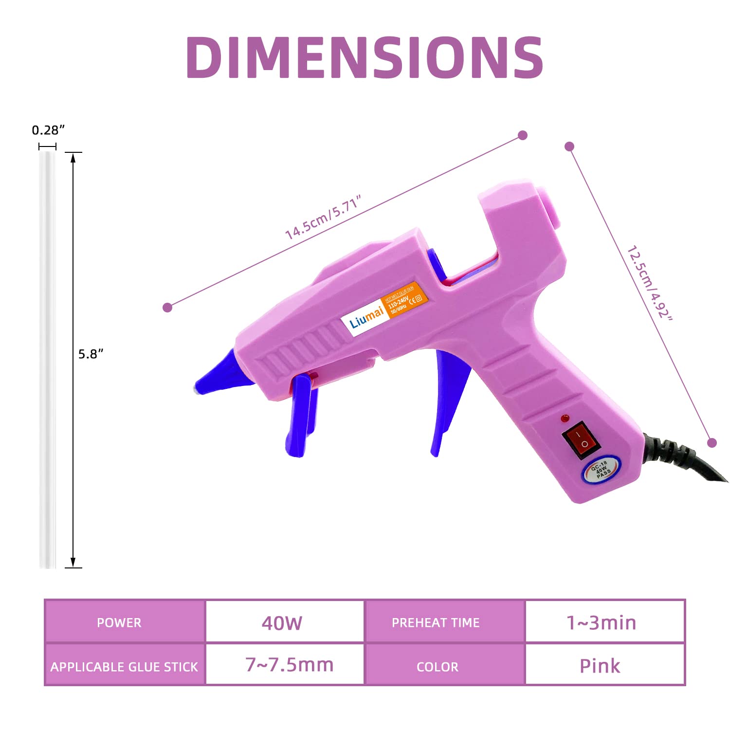 Liumai precision nozzle delivering clean glue flow
