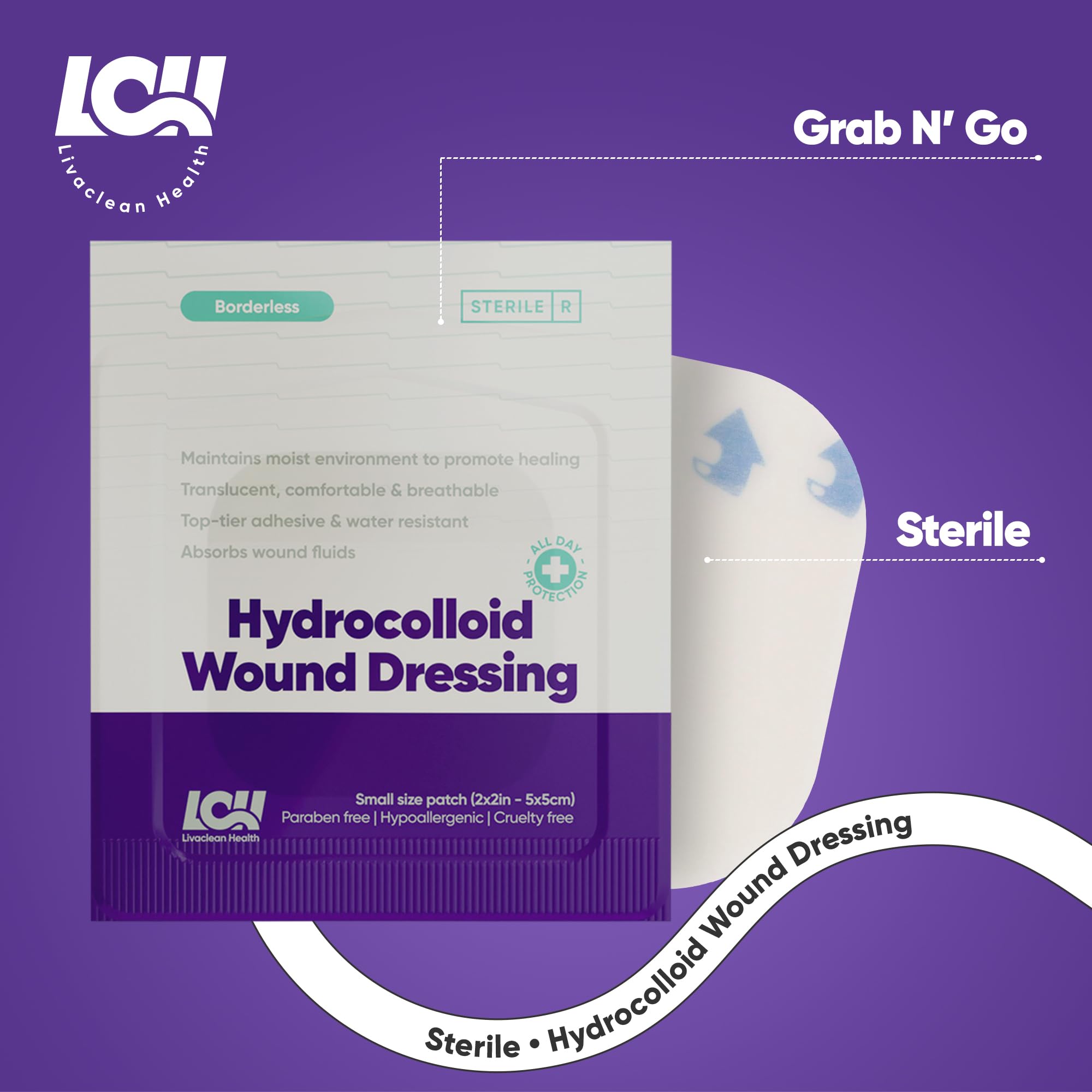 Livaclean Health dressing edges stay flat during wear