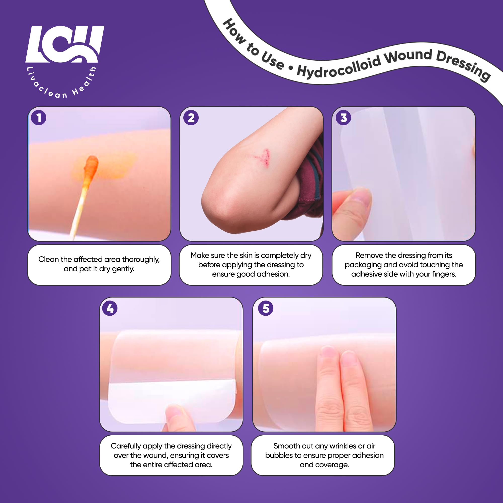 Livaclean Health packaging for on-the-go wound protection