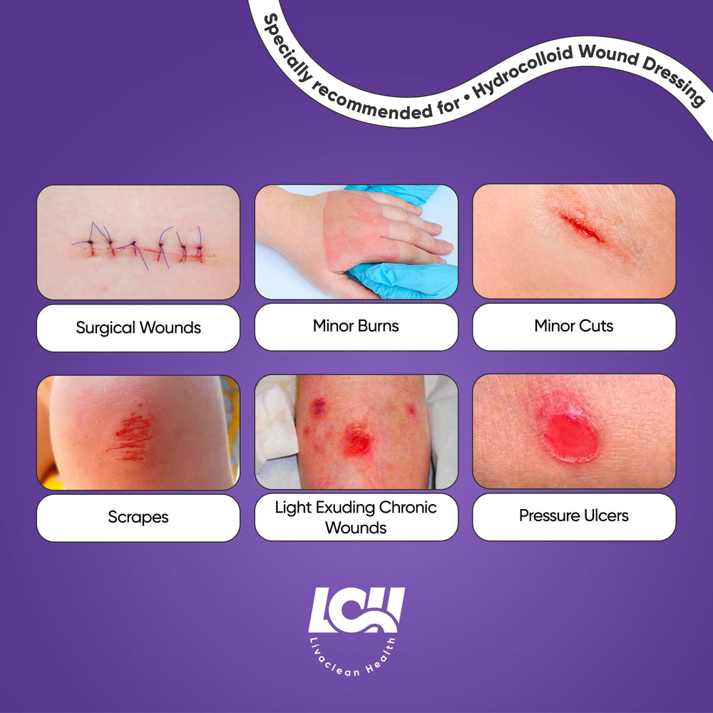 Livaclean Health hydrocolloid bandage; water-resistant exterior