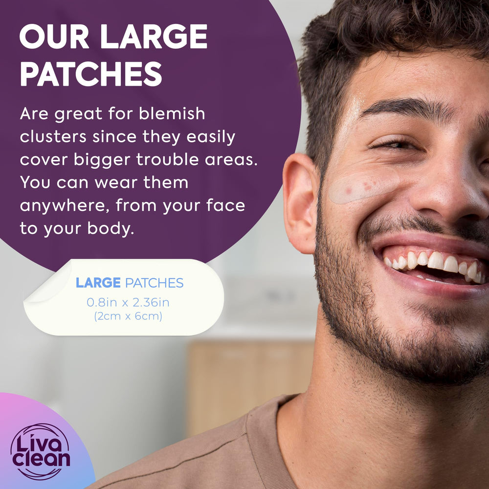 LivaClean cut-to-fit chin patch showing adjustable coverage.
