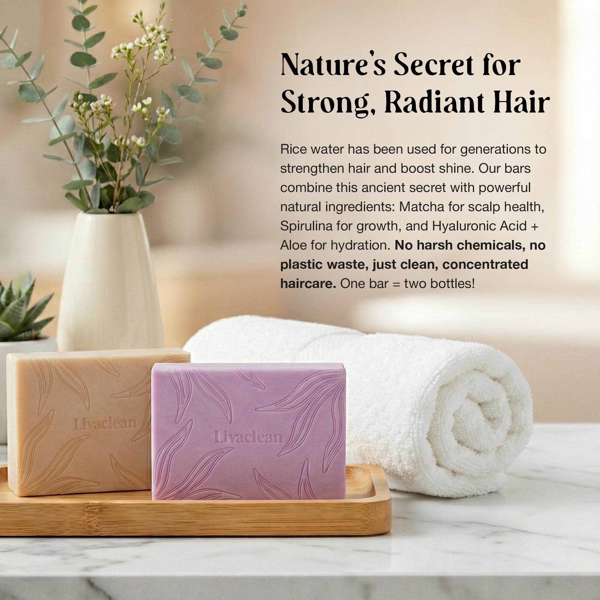 LivaClean vegan cruelty-free stamp signals conscious beauty values.