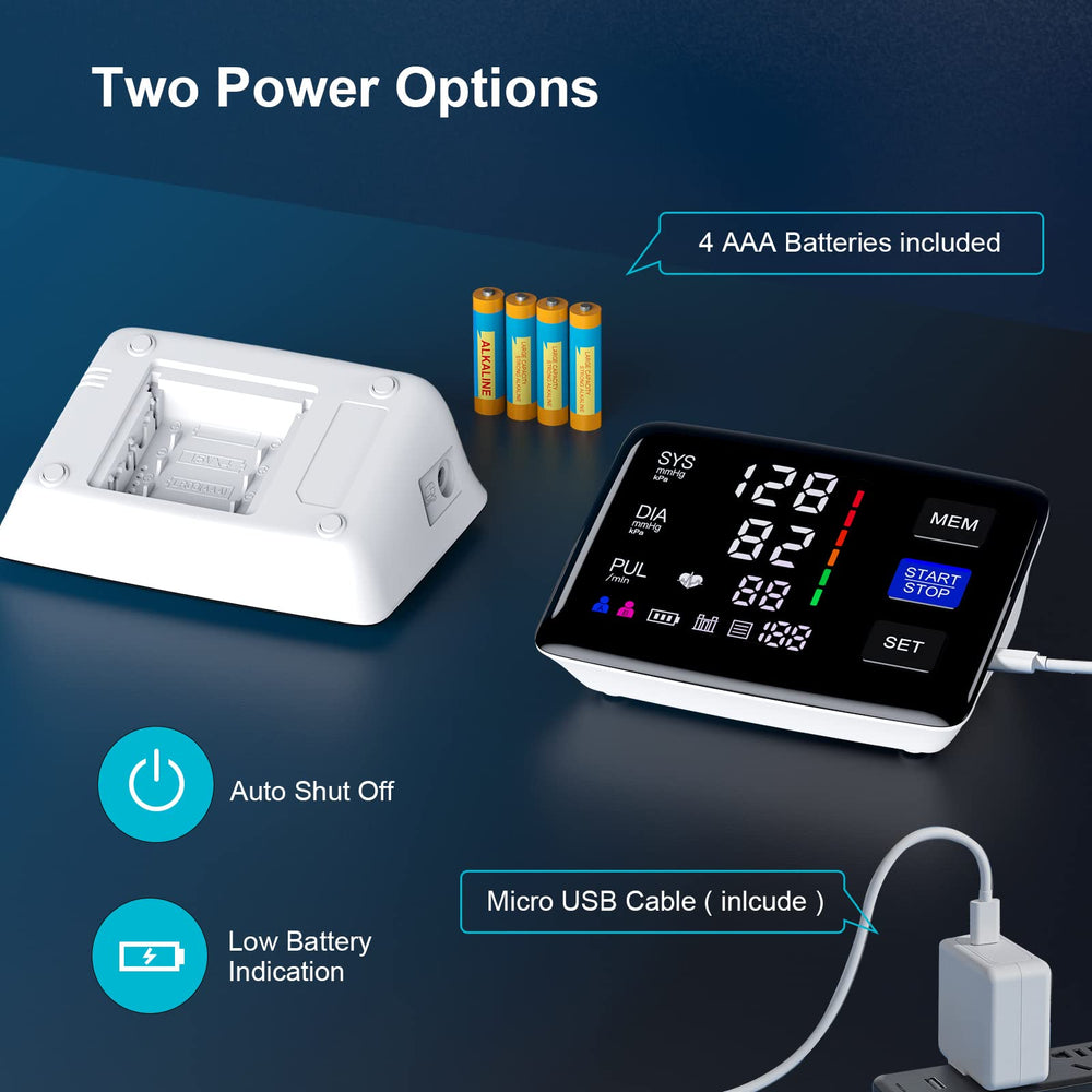 LIVAROCI bp monitor color indicators help gauge readings at a glance.