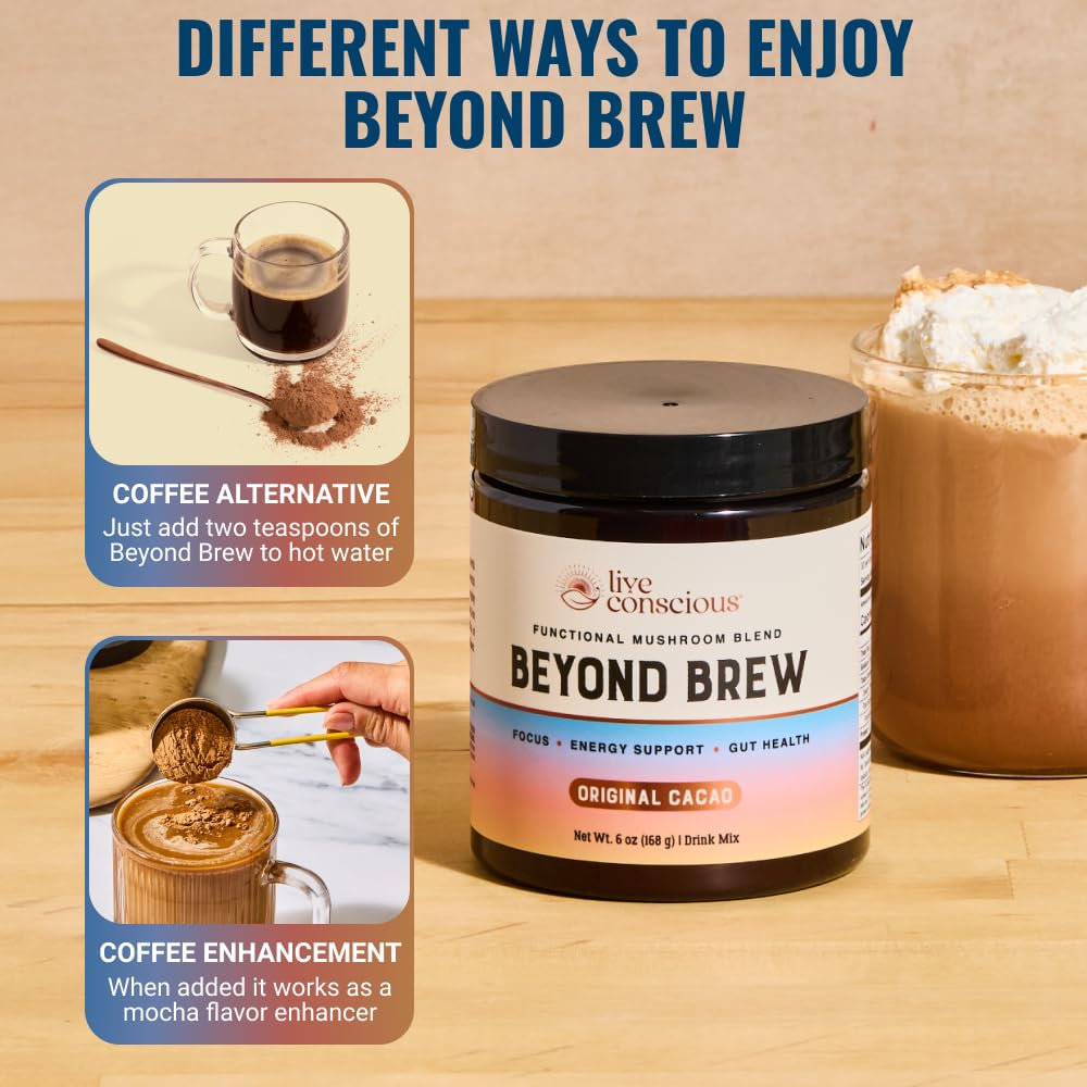 Live Conscious Beyond Brew cordyceps-energy boost for daily stamina.