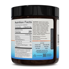 Live Conscious Beyond Brew Vanilla Latte jar highlights the six-mushroom blend