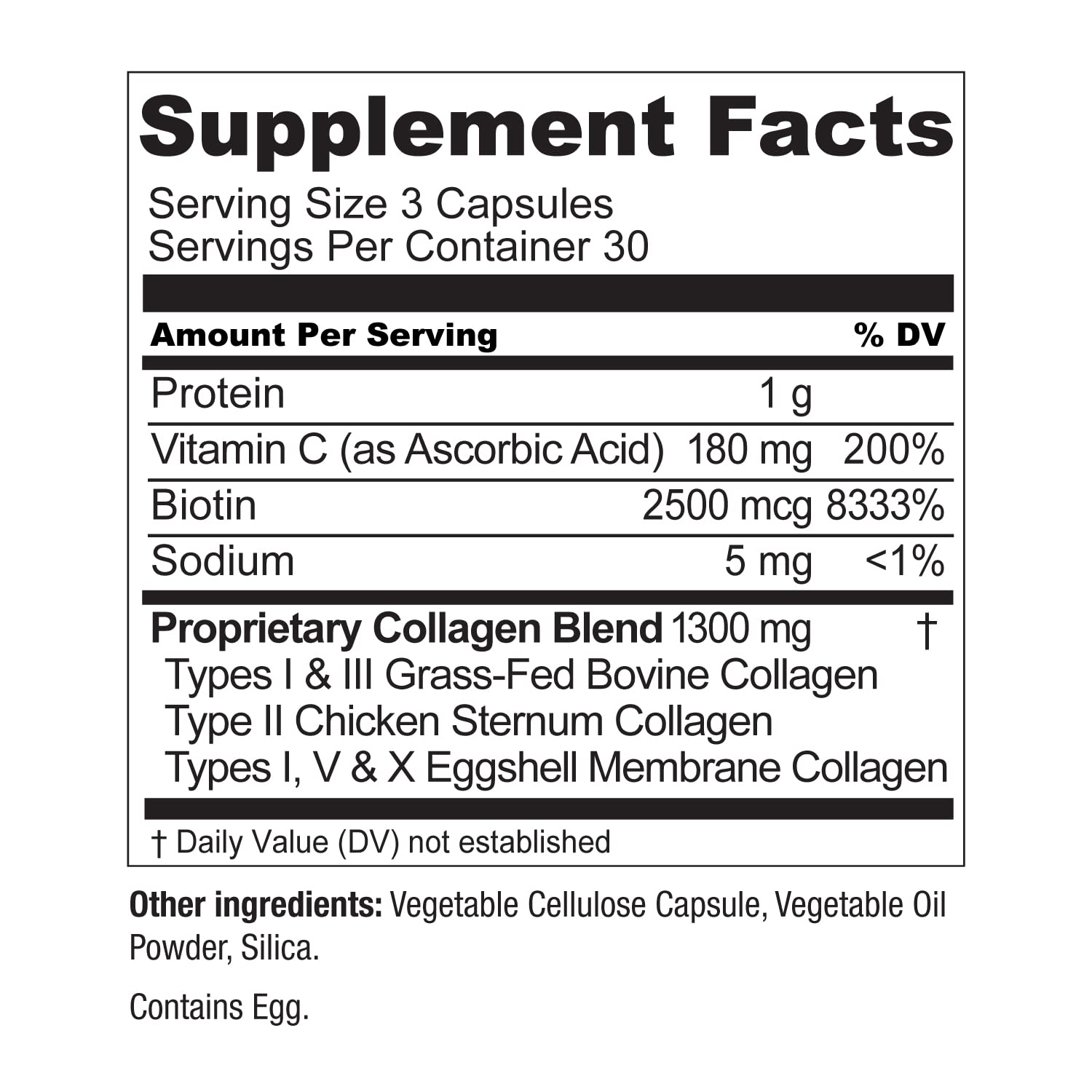 Chicken-derived collagen in Beyond Collagen capsules for versatile body support.