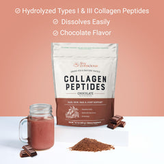 Live Conscious Collagen Chocolate mix-stir demonstrates convenient routine.
