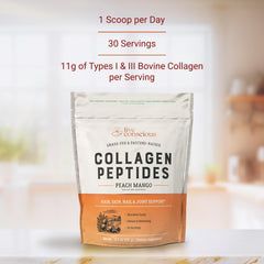 Live Conscious Collagen Peptides coffee shot shows flavorful blend and convenience.