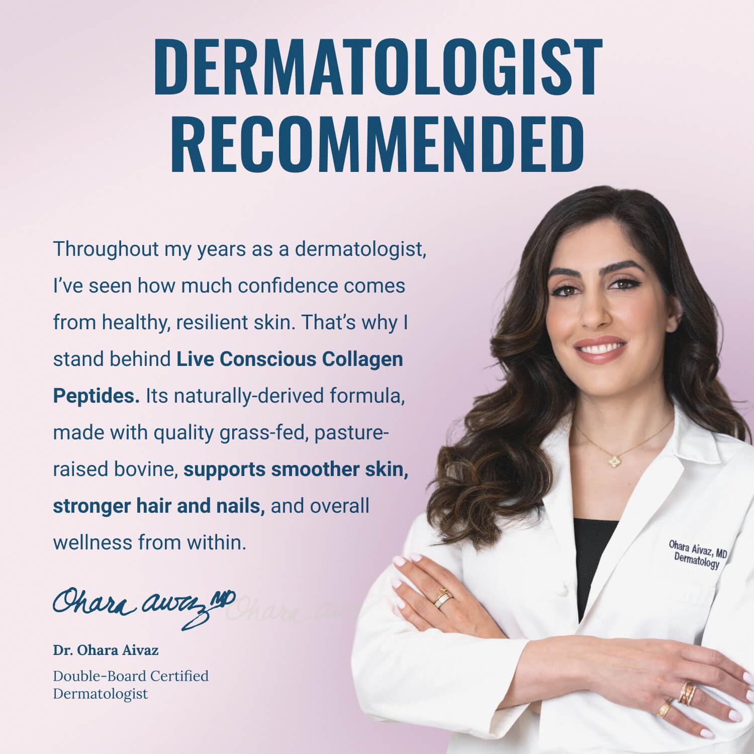 Live Conscious Collagen Peptides measuring scoop included for precise daily serving.