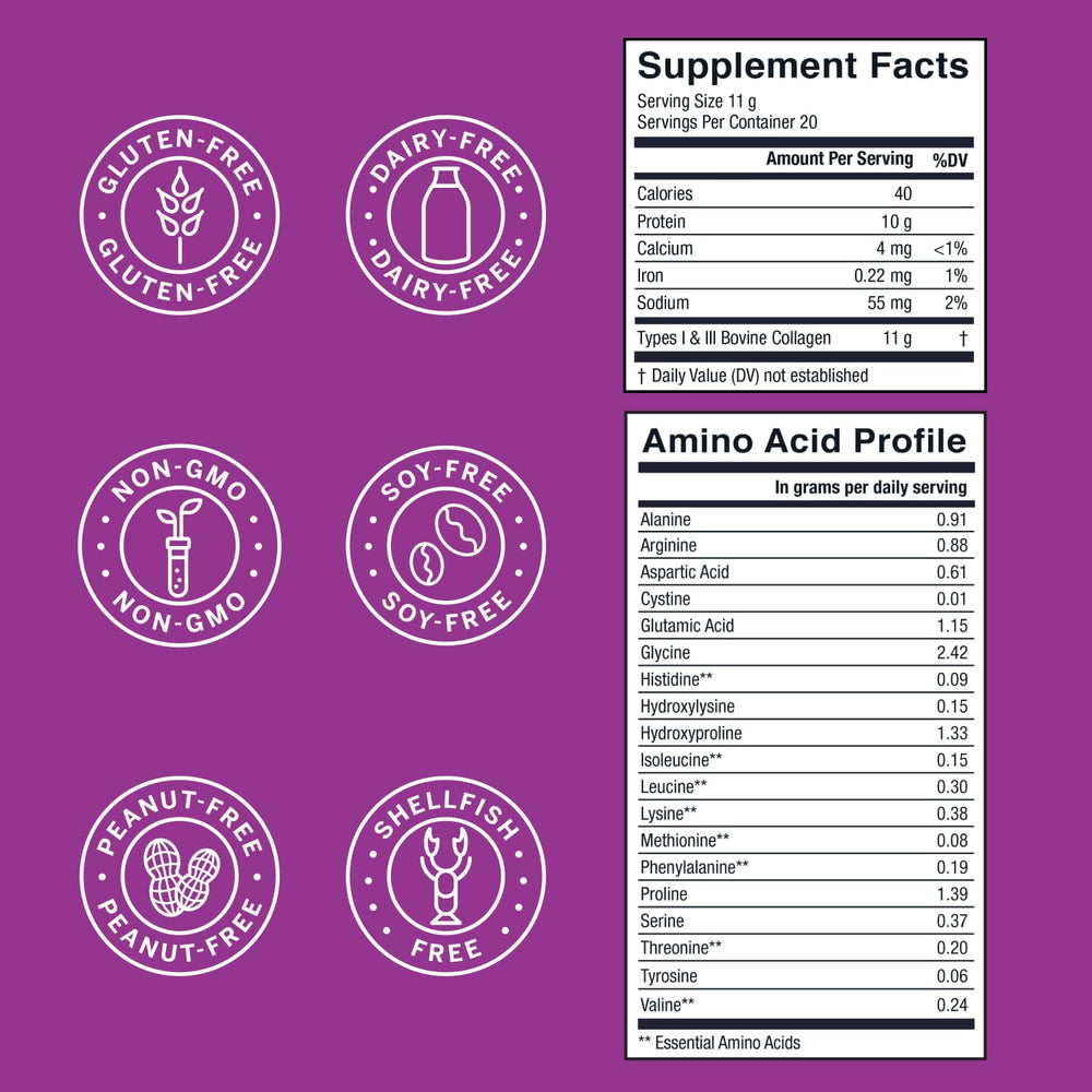 Collagen powder added to a smoothie for seamless integration into drinks