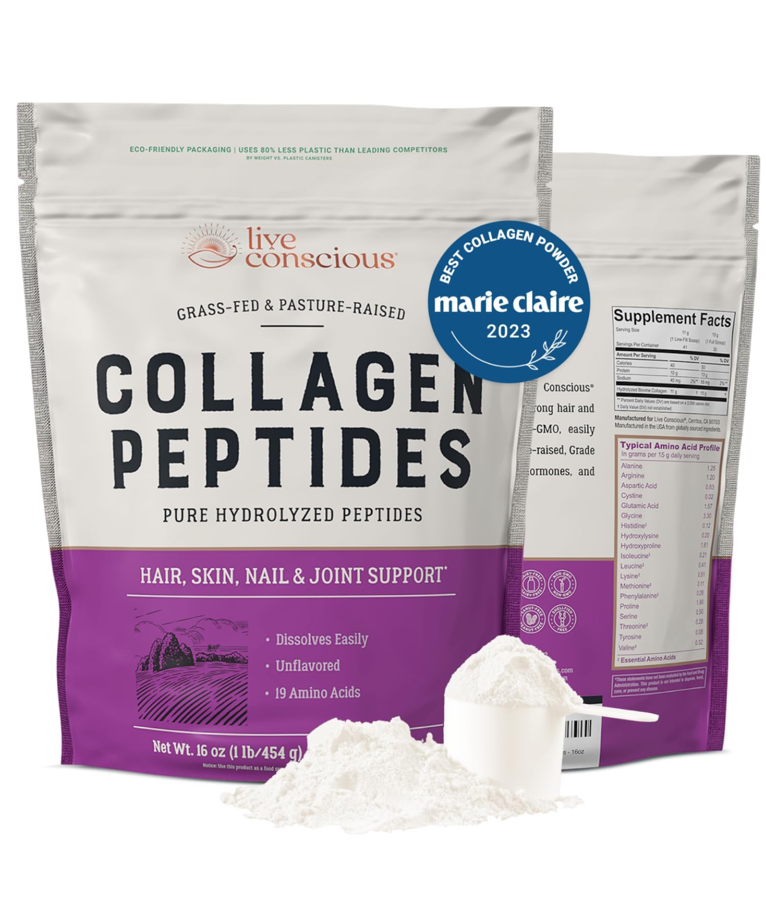 Live Conscious Collagen Powder joint-support image hints at potential mobility comfort.
