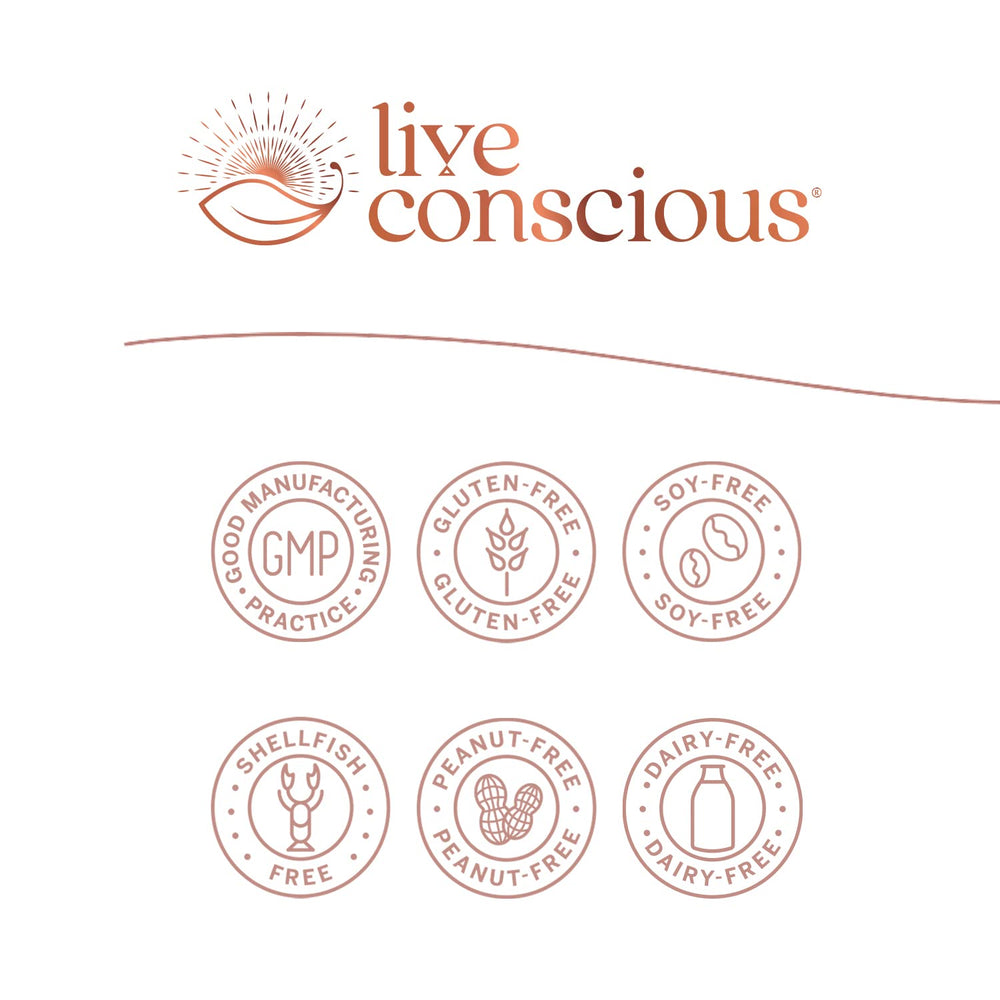 Live Conscious LiverWell ingredients siliphos milk thistle on label.
