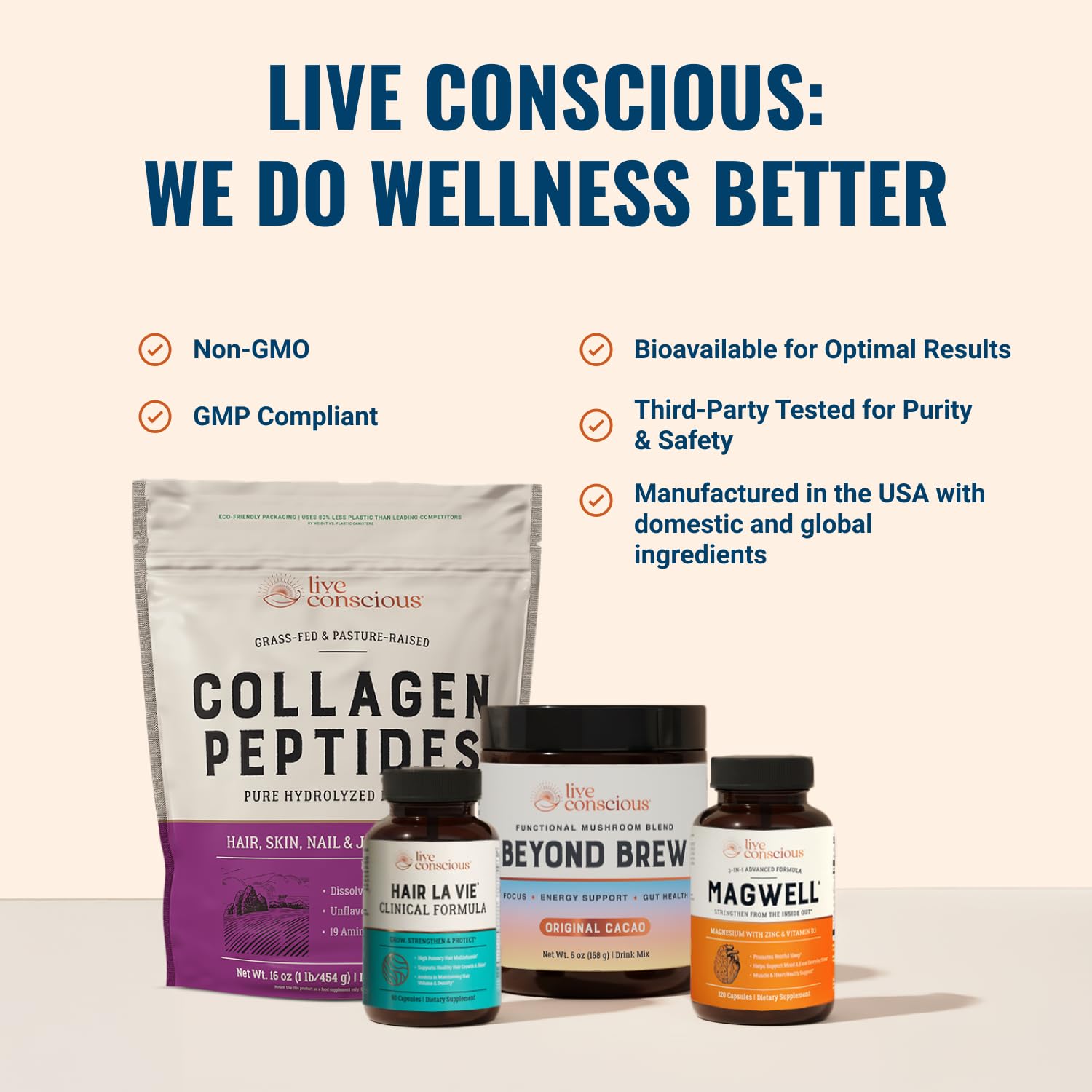 Live Conscious Magwell capsules ready for everyday consumption