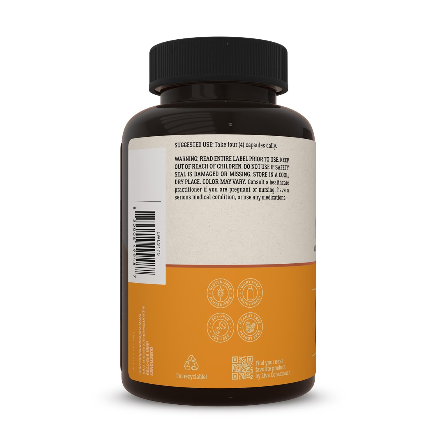 Live Conscious MoveWell scoop visible for measuring serving in the tub.