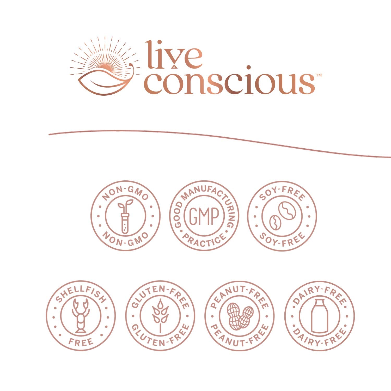 Live Conscious OmegaWell sustainable sourcing icon communicates responsible ocean-friendly practices.