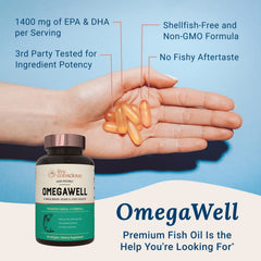 Live Conscious OmegaWell 2-pack box emphasizing value and ongoing daily omega-3 support.
