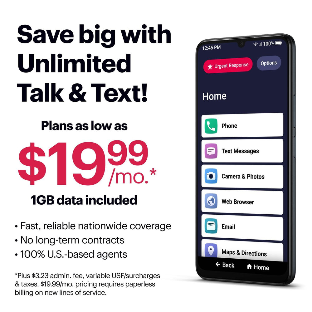 Lively Jitterbug Smart4 care team access means expert support when you need help