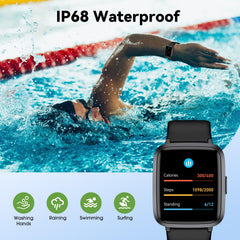 LIVIKEY Fitness Tracker displays heart rate during workouts and calories burned.
