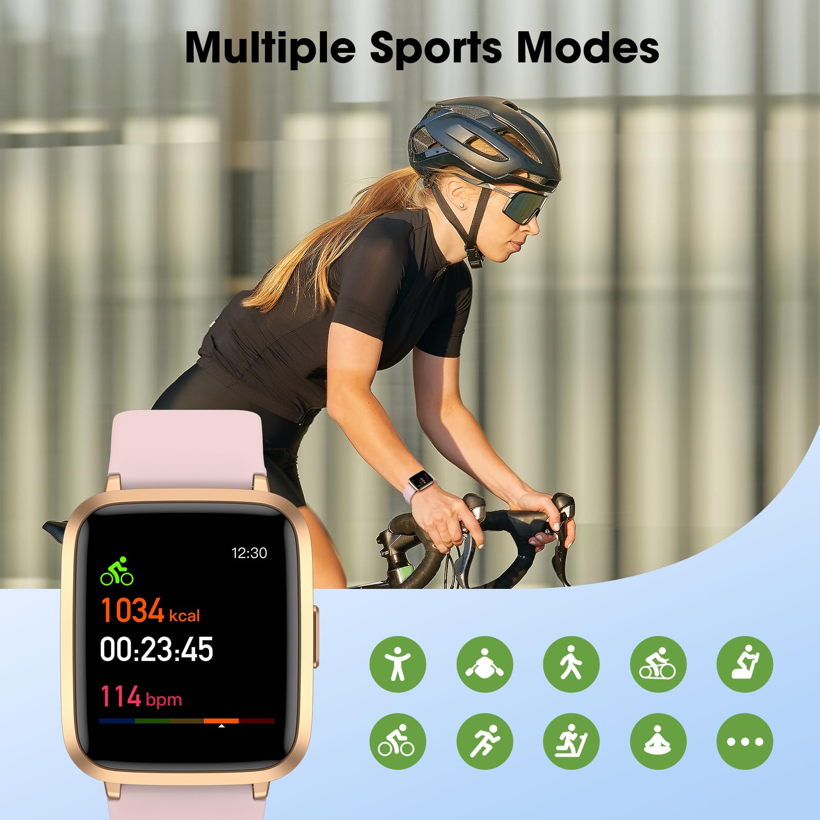 LIVIKEY watch IP68 waterproof design for rain and sweat