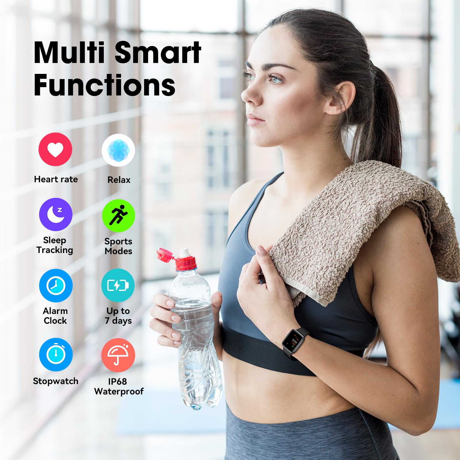 LIVIKEY fitness tracker sleep monitor shows deep and light sleep insights.